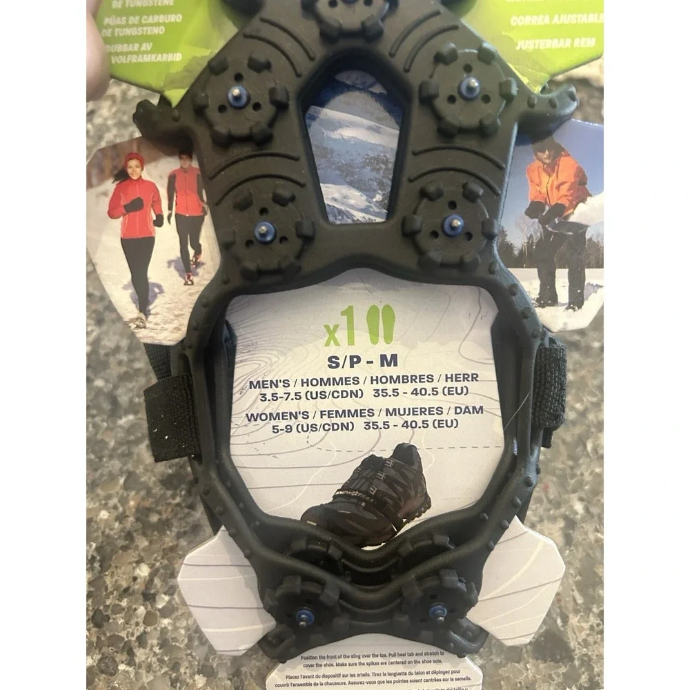 Snow Trax Adjustable Straps Ice Cleats Black Size Small Medium S/M